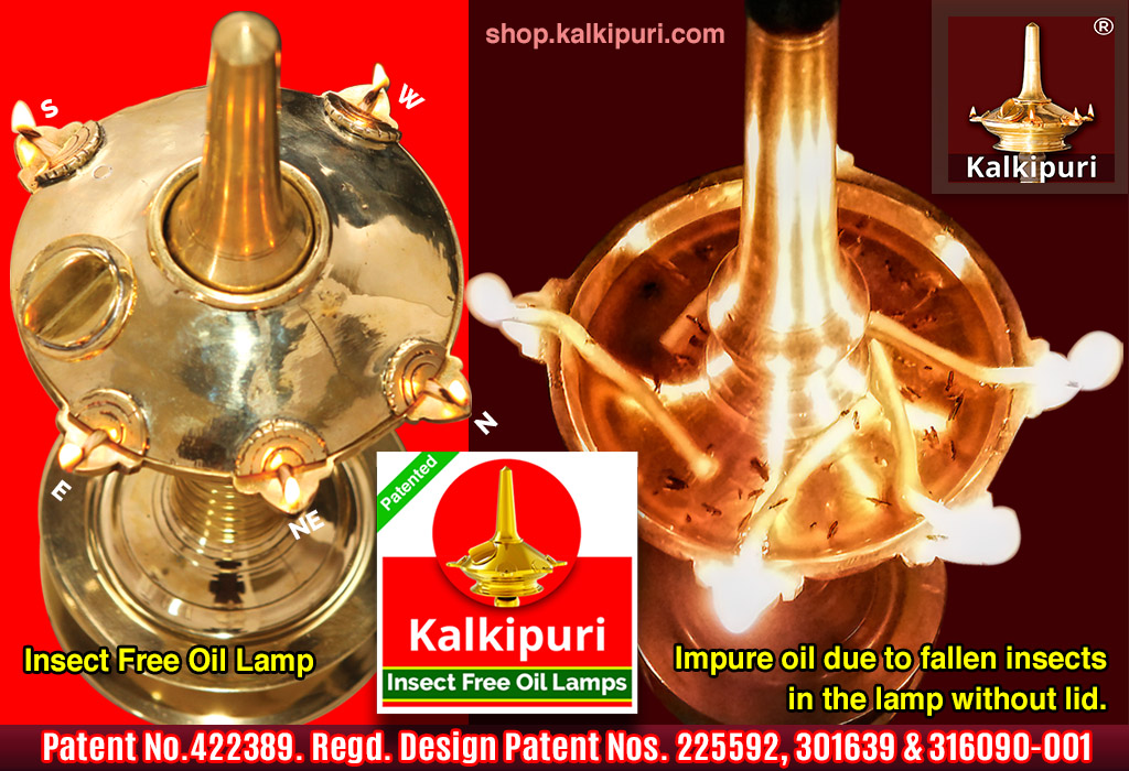 Kalkipuri Products Patented Insect Free Oil Lamps