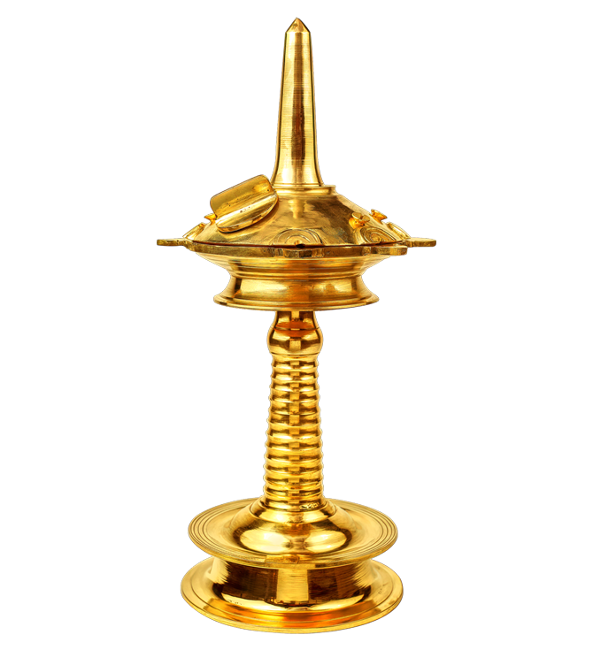 Nilavilakku front view-Kalkipuri Products Patented Insect Free Oil Lamps 670x735px