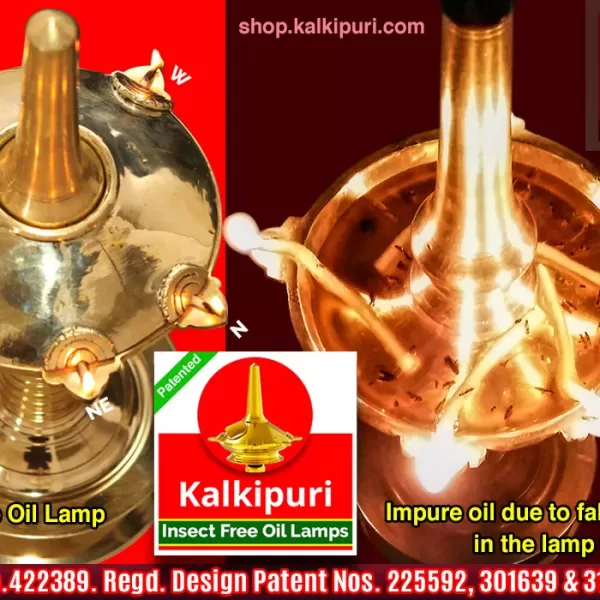 Patented Kalkipuri Insect Free Oil Lamps